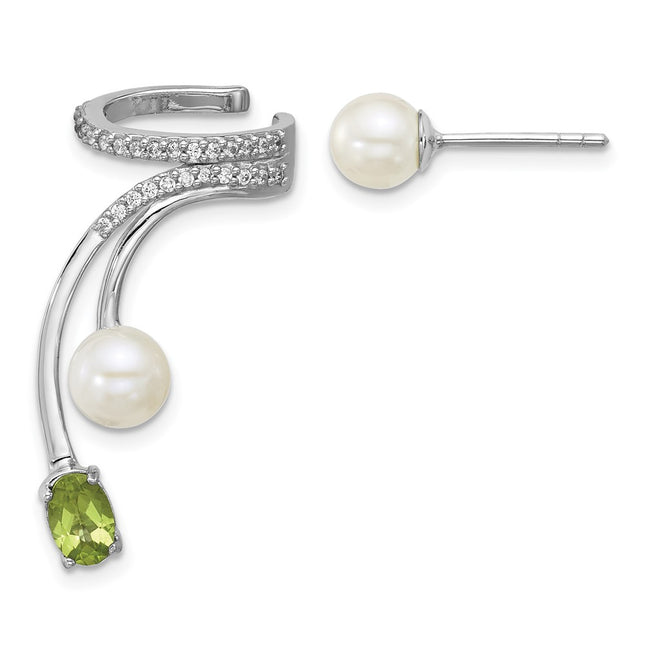 Sterling Silver Earrings Style QE18336PE - Classique Jewelry Inc.