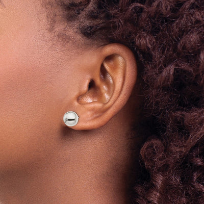 Sterling Silver Polished Ball Earrings, 10 x 10mm