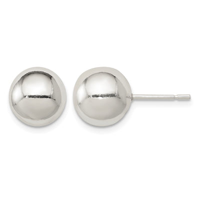 Sterling Silver Polished Ball Earrings, 10 x 10mm