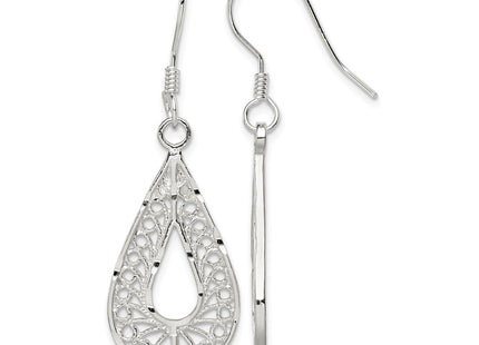 Sterling silver teardrop drop earrings