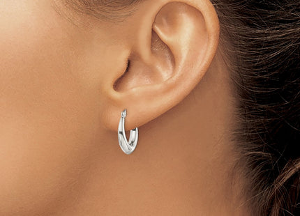 Sterling silver hoop earrings, another view