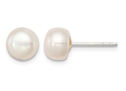 Sterling silver pearl earrings