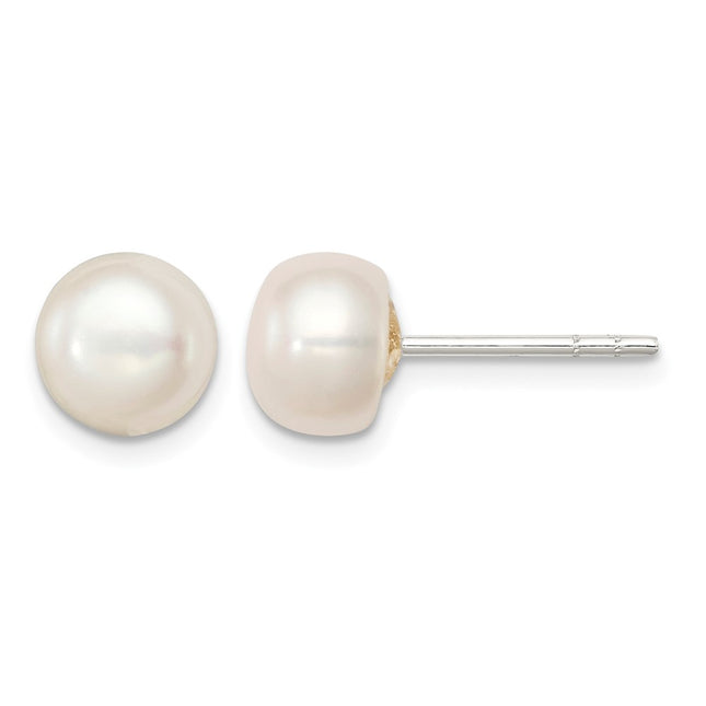 Sterling silver pearl earrings