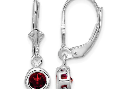 Sterling silver garnet drop earrings