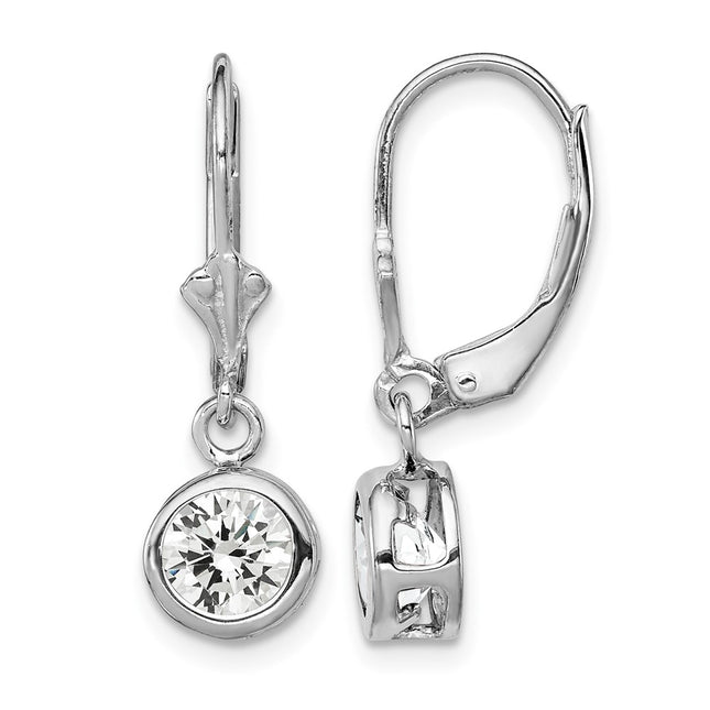 Sterling silver cubic zirconia drop earrings