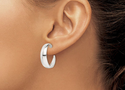 Sterling silver hoop earrings, another view