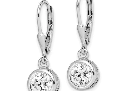 Sterling silver cubic zirconia drop earrings, alternate view