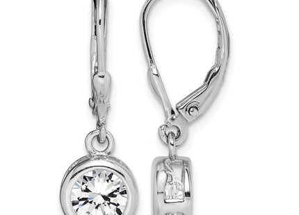 Sterling silver cubic zirconia drop earrings