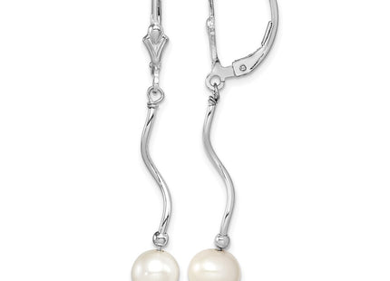Sterling silver pearl drop earrings
