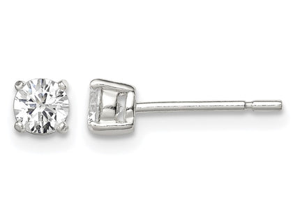 Sterling silver cubic zirconia stud earrings