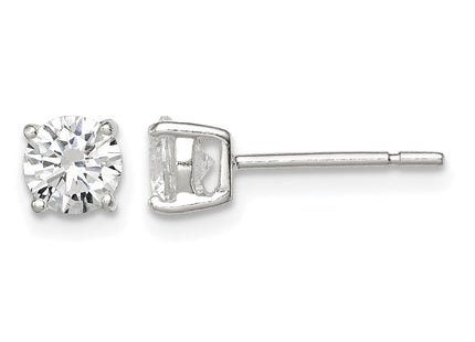 Sterling silver cubic zirconia stud earrings