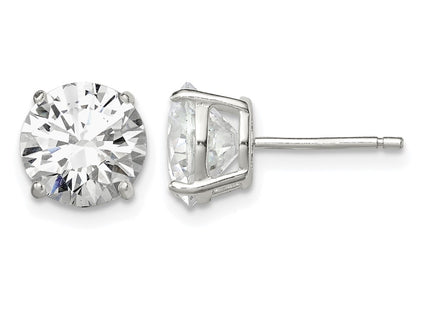 Sterling silver cubic zirconia stud earrings