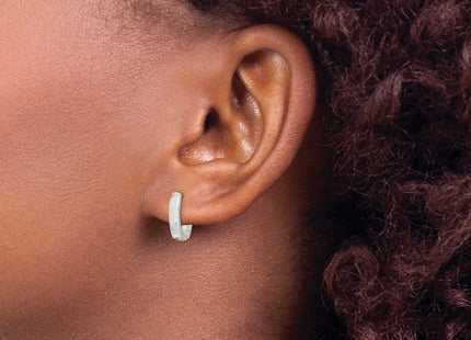 Sterling silver oval hoop earrings, another view