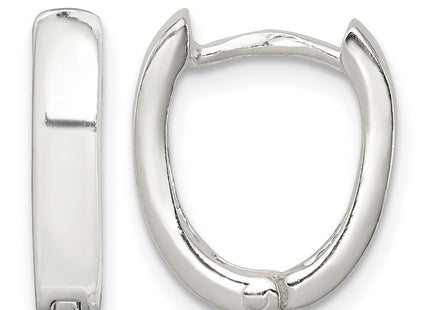 Sterling silver oval hoop earrings