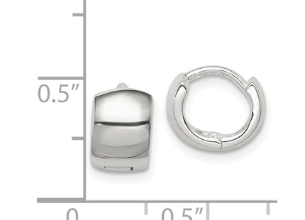Sterling Silver Hinged Hoop Earrings (Style QE3435)
