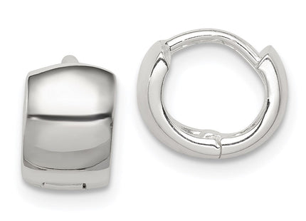 Sterling Silver Hinged Hoop Earrings (Style QE3435)