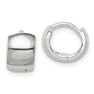 Sterling Silver Hinged Hoop Earrings (Style QE3435)