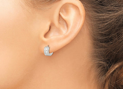 Sterling silver hoop earrings, another view