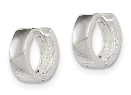 Sterling silver hoop earrings, alternate view