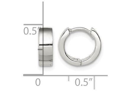 Sterling silver hoop earrings, further view
