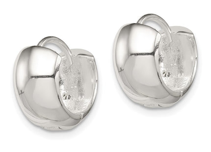 Sterling silver hoop earrings, alternate view
