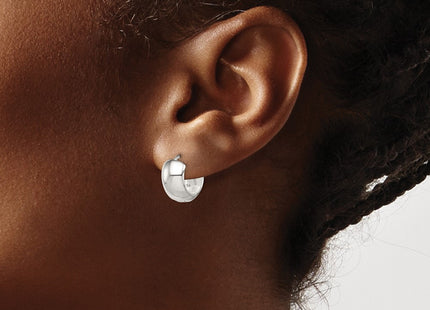 Sterling silver hoop earrings, another view