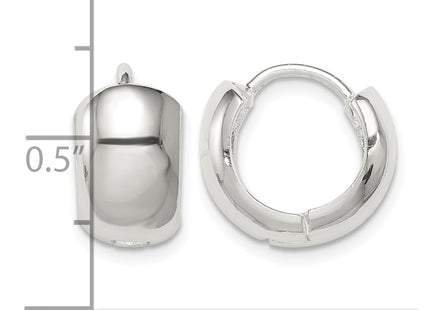 Sterling silver hoop earrings, further view