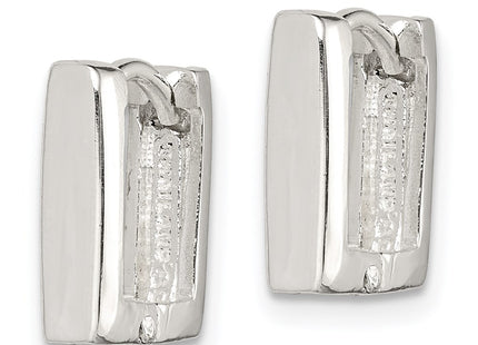Sterling silver hoop earrings, alternate view