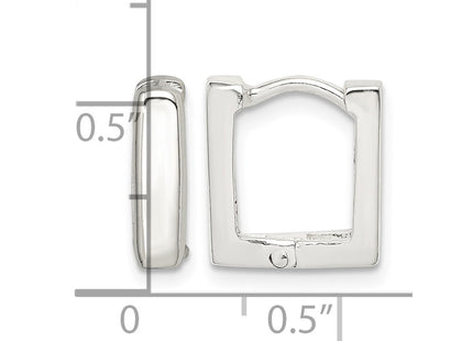 Sterling silver hoop earrings, further view