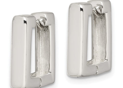 Sterling Silver Square Hinged Hoop Earrings (Style QE3446)
