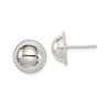 Sterling Silver Button Earrings