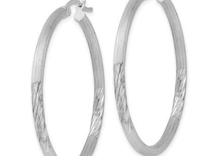 Sterling silver hoop earrings, alternate view