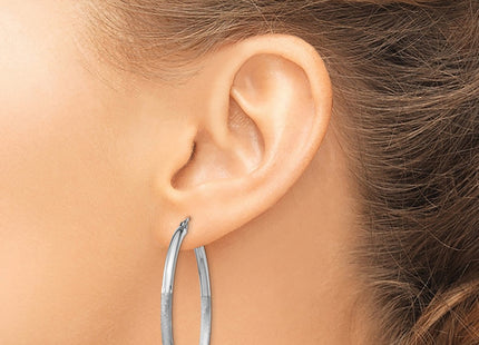 Sterling silver hoop earrings, another view