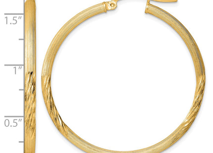Sterling silver hoop earrings, alternate view