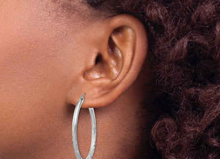 Sterling silver hoop earrings, another view