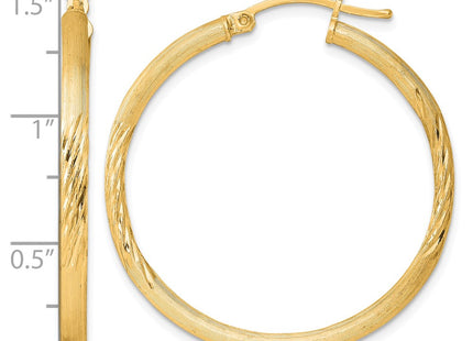 Sterling silver hoop earrings, alternate view