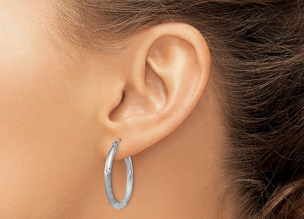 Sterling silver hoop earrings, another view