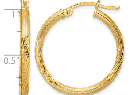 Sterling silver hoop earrings, alternate view