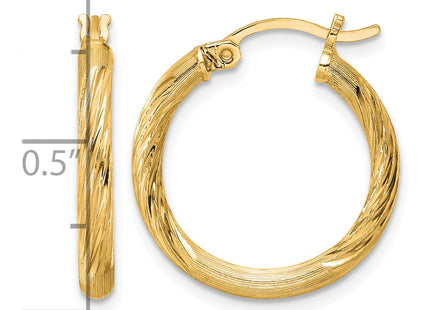 Sterling silver hoop earrings, alternate view