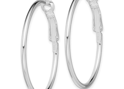 Sterling silver hoop earrings, alternate view