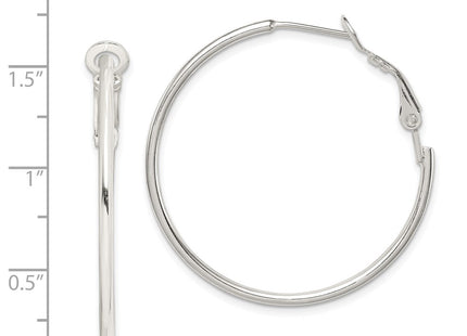 Sterling silver hoop earrings, further view