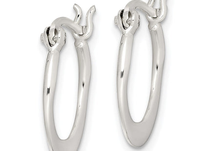 Sterling silver hoop earrings, alternate view