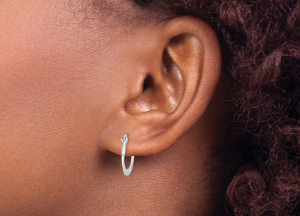 Sterling silver hoop earrings, another view