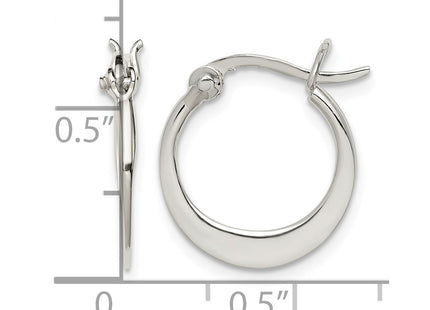 Sterling silver hoop earrings, further view