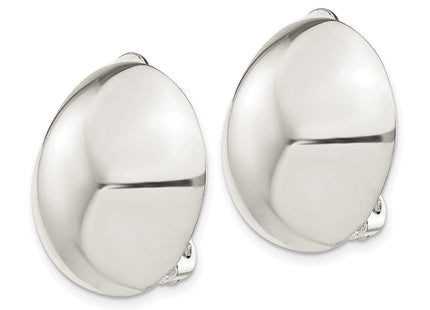 Sterling silver circle earrings, alternate view