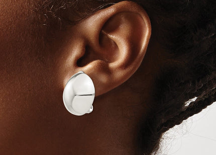 Sterling silver circle earrings, another view