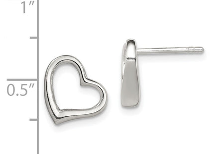 Sterling Silver Heart Earrings (Style QE4180)