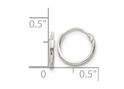 Sterling Silver Hoop Earrings (Style QE4345)