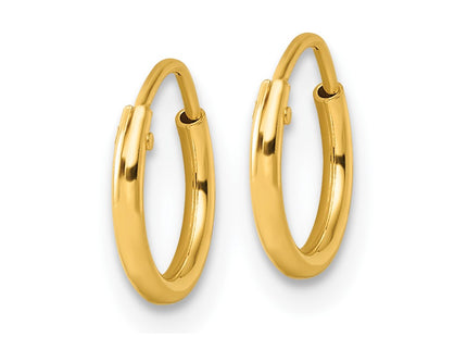 Sterling silver hoop earrings, alternate view