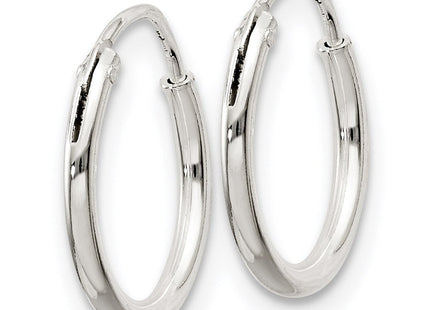 Sterling Silver Hoop Earrings (Style QE4346)